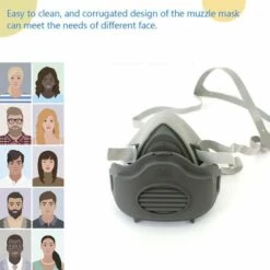 3M - Masque De Protection 3M 3200 (Demi-Masque Anti-Particules/Poussieres) + Coton Filtre 3701 + Housse Coton Filtre 3700 Ensemble De Trois Pieces -Protection des voies respiratoires Soldes 19214925 3