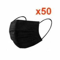 Masques Chirurgicaux Noirs Jetables Type II R BFE > 98% - Boîte De 50 - Bleu - SILAMP - Bleu -Protection des voies respiratoires Soldes 19334579 3