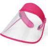 KINGSO Visière écran Facial Capuchon Anti-poussière Anti-crachats Couverture Intégrale De Protection Chapeau De Soleil Transparent Rouge -Protection des voies respiratoires Soldes 19384822 1