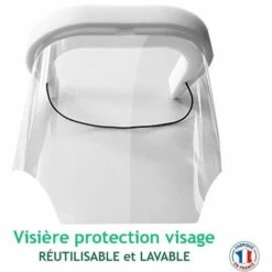 ENVELOPPEBULLE Visière Protection Visage - Réutilisable Et Lavable - Antibuée - Anti Allergique -Protection des voies respiratoires Soldes 19644823 3