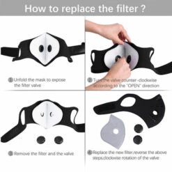 TOMSHOO Masques De Cyclisme, Orange -Protection des voies respiratoires Soldes 19892828 3