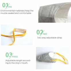 ASUPERMALL 3 Pcs Respirant Dog Coton Bouche Museliere Pour Animaux Pm2,5 Respiratoire Anti-Poussiere De Protection Museaux, S -Protection des voies respiratoires Soldes 20722136 4
