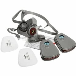 MANTA DANIU 6200 N95 Double Filtre De Protection De Masque à Gaz Masque Chimique Demi-masque Respiratoire Gris -Protection des voies respiratoires Soldes 23562151 4