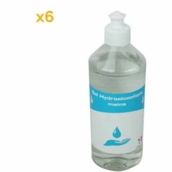 Lot De 6 Gels Désinfectants Pour Les Mains Hydroalcoolique - 500 Ml - Vivezen - Transparent