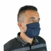 Masque De Protection Visage Lavable, Réutilisable 3 Couches En Tissu - Bleu Marine - Vivezen - Bleu -Protection des voies respiratoires Soldes 23666502 1