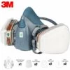 3M 7502 De Securite Respirateurs Demi-Masque Visage Avec Filtre Cartouche Masques Coton Couverture Gaz Gaz Acide De Vapeurs Organiques Protection Formaldehyde Pour L'Industrie Chimique Peinture, 1#