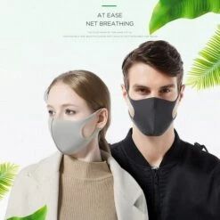 LANGRAY Lot De 3 Masques De Bouche Unisexe Anti-poussière Et Anti-pollution Pour Le Visage En Coton Réutilisables Pour Cyclisme, Camping, Voyage, Noir, 3 Pièces -Protection des voies respiratoires Soldes 23989565 5