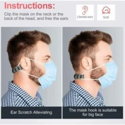 LANGRAY Extensions De Sangle De Masque, Crochet Pour Masque Réglable Extension De Masque Sangle De Masque Pour Prévention Des Maux Oreilles Et Visage 8 LANGRAY Extensions De Sangle De Masque, Crochet Pour Masque Réglable Extension De Masque Sangle De Masque Pour Prévention Des Maux Oreilles Et Visage -Protection des voies respiratoires Soldes 23989567 2