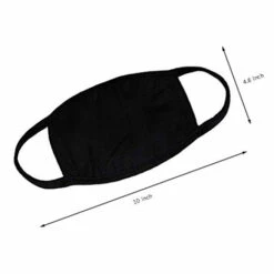 DEVENIRRICHE 2 Pcs Unisexe Adulte Coton Mélange Boucle D'oreille Visage Bouche Masque Anti Poussière Chaud Ski Cyclisme Sécurité (Noir) - Noir -Protection des voies respiratoires Soldes 24127337 4