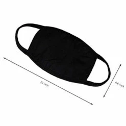 DEVENIRRICHE 2 Pcs Unisexe Adulte Coton Mélange Boucle D'oreille Visage Bouche Masque Anti Poussière Chaud Ski Cyclisme Sécurité (Noir) - Noir -Protection des voies respiratoires Soldes 24127337 5