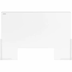 UNIPRODO Écran Protection Plexiglas Verre Acrylique Anti Postillon 95x65 Cm Ouv. 50x16 Cm -Protection des voies respiratoires Soldes 24395123 3