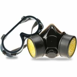 Masque à Gaz Professionnel Masque De Peinture Au Charbon Actif Respirateur Avec 2 Filtres Anti-poussière, Pesticides, Formaldéhyde, Laque Colorée LangRay -Protection des voies respiratoires Soldes 24397280 2