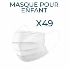 MULTIROIR Masque Enfant 49x - Chirurgical Type II Norme CE - Blanc -Protection des voies respiratoires Soldes 25145344 3