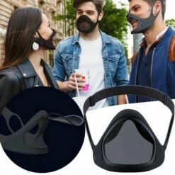 SHOP-STORY SMILE MASK : Masque Silicone Transparent Avec Visière Ouvrante 9 SHOP-STORY SMILE MASK : Masque Silicone Transparent Avec Visière Ouvrante -Protection des voies respiratoires Soldes 25509254 3