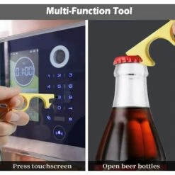 LANGRAY Ouvre-porte à Clé Propre Outil D'ouvre-porte Sans Contact Support De Poche écran Tactile Ouvre-porte Sans Contact Maison Extérieur Facile à Transporter Gardez Les Mains Propres (2PCS) -Protection des voies respiratoires Soldes 25752724 4