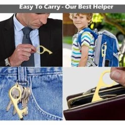 LANGRAY Ouvre-porte à Clé Propre Outil D'ouvre-porte Sans Contact Support De Poche écran Tactile Ouvre-porte Sans Contact Maison Extérieur Facile à Transporter Gardez Les Mains Propres (2PCS) -Protection des voies respiratoires Soldes 25752724 5