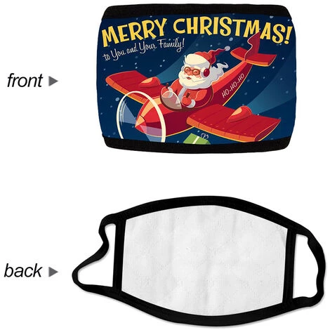 ASUPERMALL 1 Paquet Anti-Poussiere Masque Bouche Joyeux Noel Mode De Protection Masques Visage Poussiere Bouche Revetements, Lavable Reutilisables Pour Le Cyclisme Camping Voyage, Style 10 6 ASUPERMALL 1 Paquet Anti-Poussiere Masque Bouche Joyeux Noel Mode De Protection Masques Visage Poussiere Bouche Revetements, Lavable Reutilisables Pour Le Cyclisme Camping Voyage, Style 10 – Image 4