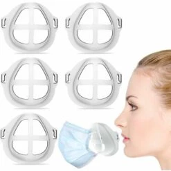 LANGRAY Support De Masque 3D, Protège Le Rouge à Lèvres, Le Rouge à Lèvres, Le Rouge à Lèvres, Le Support Interne, Le Cadre Pour Les Accessoires De Masque