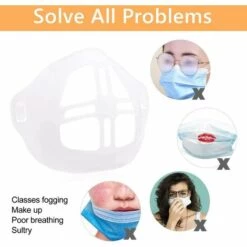 LANGRAY Support De Masque, 8 Pièces Support Intérieur Support De Masque De Cadre Plus D'espace Pour Une Respiration Confortable Lavable Réutilisable -Protection des voies respiratoires Soldes 25962151 3