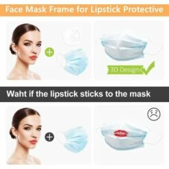 LANGRAY Support De Masque, 8 Pièces Support Intérieur Support De Masque De Cadre Plus D'espace Pour Une Respiration Confortable Lavable Réutilisable -Protection des voies respiratoires Soldes 25962151 5