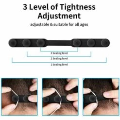 BEARSU Extenseur De Sangle De Masque En Silicone Avec Boutons, 10 Pièces D'extension De Masque Anti-Dérapant Réglable, Anti-Serrage Souple Eastique Sangle D'oreille Crochet Economiseur Protecteur - Noir -Protection des voies respiratoires Soldes 25989885 5