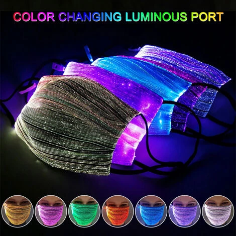 HAPPYSHOPPING 7 Couleurs Lumiere LED USB Rechargeable Pour Halloween, Fete De Noel, Festival De Danse, Decoration De Fete Costumee, Masque Lumineux 7 HAPPYSHOPPING 7 Couleurs Lumiere LED USB Rechargeable Pour Halloween, Fete De Noel, Festival De Danse, Decoration De Fete Costumee, Masque Lumineux – Image 5