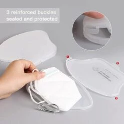 LANGRAY Bo?te De Masque 1 Pc Bo?te De Rangement De Masque Portable Sac De Rangement De Masque Bo?te De Masque Pour Protège-dents (vert) -Protection des voies respiratoires Soldes 26459911 3