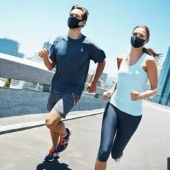 LITZEE Lot De 9 Masques De Bouche Unisexe Anti-poussière Et Anti-pollution Pour Le Visage En Coton Réutilisables Pour Cyclisme, Camping, Voyage, Noir -Protection des voies respiratoires Soldes 26463887 5