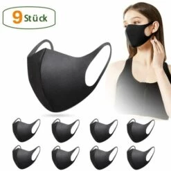 LITZEE Masque Filtrant Réutilisable En Polyuréthane (9pcs)
