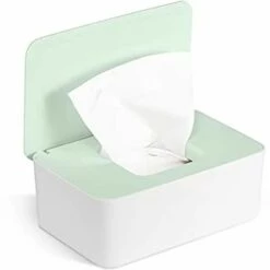LITZEE Boîte De Lingettes Humides Boîte De Rangement De Lingettes Humides (verte Et Blanche) -Protection des voies respiratoires Soldes 26468052 5
