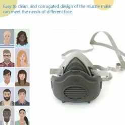 3M 3200 Masque De Protection Anti-Particules, Lot De 3 (Masque+Filtre Coton*1+Capuchon Coton*1 ) - Lot De 3 (Masque+Filtre Coton*1+Capuchon Coton*1 ) -Protection des voies respiratoires Soldes 26802643 5