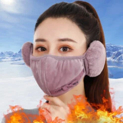 ASUPERMALL Combo Air Chaud Cache-Oreilles Masques Anti-Poussiere, Brun -Protection des voies respiratoires Soldes 27363516 3