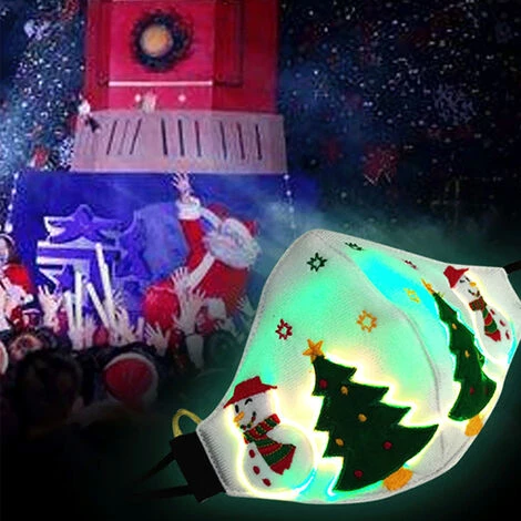 HAPPYSHOPPING Masque De Noel Halloween LED 4 Types De Modes Lumineux, Rouge 6 HAPPYSHOPPING Masque De Noel Halloween LED 4 Types De Modes Lumineux, Rouge – Image 4