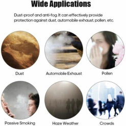 HAPPYSHOPPING [Non Medical] Masque D'eponge De Valve Respiratoire, Anti-poussiere, Anti-soleil Et Anti-buee, L'eponge Noire Peut Etre Lavee, 1 Paquet - 1 Paquet -Protection des voies respiratoires Soldes 27433308 4