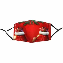 ASUPERMALL Noel Coton Masque Reglable Contour D'Oreille Anti-Poussiere Lavable Bouche Reutilisable Pere Noel Masque Pour Adulte Femmes Hommes, # 5