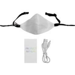 ASUPERMALL Masque Led Rave 7 Couleurs Light Up Visage Masque Usb Rechargeable Reutilisable Rougeoyant Lumineux Adultes Masque Anti-Poussiere, Blanc -Protection des voies respiratoires Soldes 27554429 4