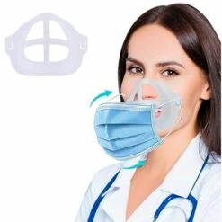 SHOPSTORY RESPI SUPPORT : Pack De 5 Supports De Masque 3D En Silicone -Protection des voies respiratoires Soldes 27597000 4