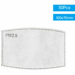 HAPPYSHOPPING [Non Medical] Element Filtrant Protecteur A 6 Couches, Filtre De Masque A Charbon Actif, Filtre PM2,5, Joint De Masque, 50 Paquets, Enfants