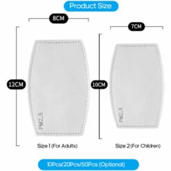 HAPPYSHOPPING [Non Medical] Element Filtrant Protecteur A 6 Couches, Filtre De Masque A Charbon Actif, Filtre PM2,5, Joint De Masque, 50 Paquets, Enfants -Protection des voies respiratoires Soldes 27622101 5