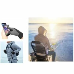 Triomphe Gants D'hiver Gants De Pêche Coupe-vent Gants De Vélo D'extérieur Gants D'escalade De Chasse Gants Pour Smartphone à écran Tactile Gants De Drone Pour Caméra, Noir XL -Protection des voies respiratoires Soldes 27626051 5