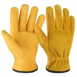 Triomphe Gants Chauds, Gants D'hiver, Gants De Jardin, Gants De Sport, Gants De Protection Du Travail, Gants D'équitation En Plein Air, Gants De Jardinage, Jaune D'or L