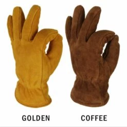 Triomphe Gants Chauds, Gants D'hiver, Gants En Cuir De Vache Résistant Au Froid, Gants De Travail Extérieur, Gants épaissis Résistant Aux Basses Températures, Gants De Ski, Jaune D'or XL -Protection des voies respiratoires Soldes 27626492 2