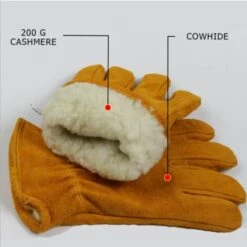 Triomphe Gants Chauds, Gants D'hiver, Gants En Cuir De Vache Résistant Au Froid, Gants De Travail Extérieur, Gants épaissis Résistant Aux Basses Températures, Gants De Ski, Jaune D'or XL -Protection des voies respiratoires Soldes 27626492 3