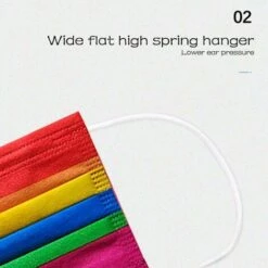 LONGZIMING 50 Pièces Masque Pour Adulte Avec Motif Multicolore MNS Bouche Nez Protection Arc-en-ciel Imprimé Masque Chiffons Respirant Bouche Tissu Bandana Foulard Foulards -Protection des voies respiratoires Soldes 27768103 4