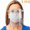 LONGZIMING 5 Verres Réutilisables Shield Visor Transparent Fog-free Protège Les Yeux Des éclaboussures | Le Film Protecteur Doit être Retiré -Protection des voies respiratoires Soldes 27768228 1