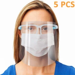 LONGZIMING 5 Verres Réutilisables Shield Visor Transparent Fog-free Protège Les Yeux Des éclaboussures | Le Film Protecteur Doit être Retiré