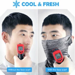 WHEEL UP Foulard D'Exterieur Avec Oreilles Suspendues En Soie Glacee, Noir, Bordure -Protection des voies respiratoires Soldes 28063083 2