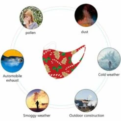 HAPPYSHOPPING Ice Silk Christmas Mask-9 Ice Silk Fabric Enfants -Protection des voies respiratoires Soldes 28683524 3