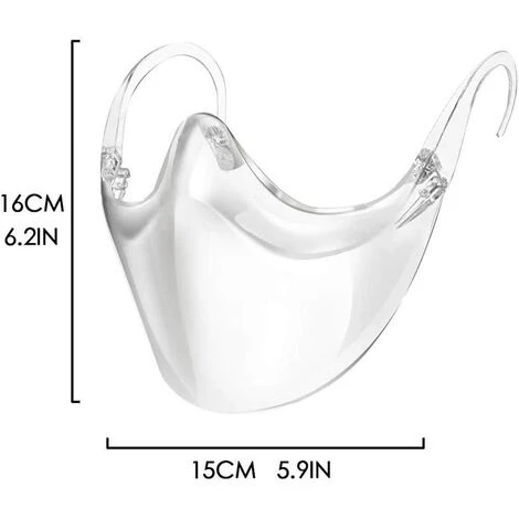 ABCRITAL Réutilisable Transparent Clear Face_Shield Bouche En Plastique Nez Bouclier Clair Garde Ρrotection Convient Aux Femmes Hommes 1 Pièces 6 ABCRITAL Réutilisable Transparent Clear Face_Shield Bouche En Plastique Nez Bouclier Clair Garde Ρrotection Convient Aux Femmes Hommes 1 Pièces – Image 4