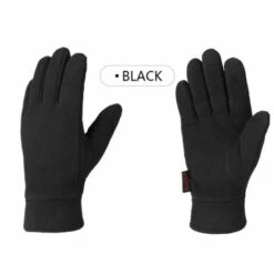 ILoveMilan Gants Chauds Gants D'hiver Gants Coupe-vent Gants D'extérieur En Polaire Hommes Et Femmes Gants D'automne Et D'hiver, Noir L